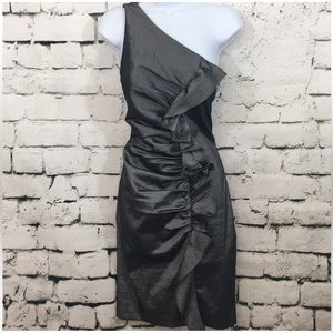 Andrew Marc one shoulder dress with ruffle